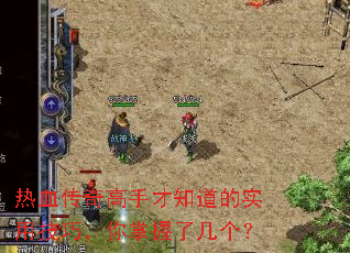 热血传奇高手才知道的实用技巧,你掌握了几个? 热血传奇高手才知道的实用技巧,你掌握了几个?