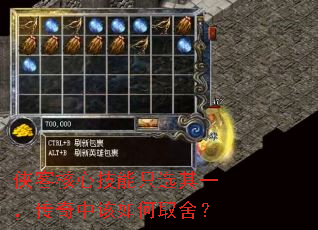 侠客核心技能只选其一,传奇中该如何取舍? 侠客核心技能只选其一,传奇中该如何取舍?