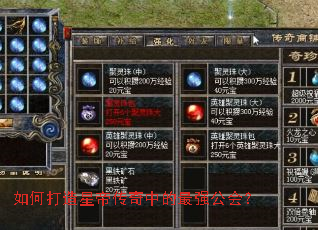 如何打造星帝传奇中的最强公会? 如何打造星帝传奇中的最强公会?