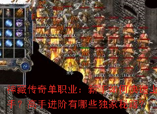 神藏传奇单职业:新手如何快速上手?高手进阶有哪些独家秘籍? 神藏传奇单职业:新手如何快速上手?高手进阶有哪些独家秘籍?